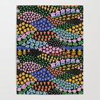 Abstract Flower Meadow Modern Contemporary Art Poster Gallery Image 4