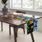Abstract Flower Meadow Modern Contemporary Art Table Runner Gallery Image 2