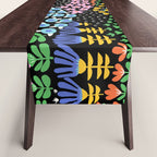 Abstract Flower Meadow Modern Contemporary Art Table Runner Gallery Image 1