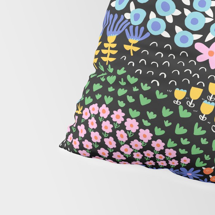 Abstract Flower Meadow Modern Contemporary Art Pillow Sham Gallery Image 4