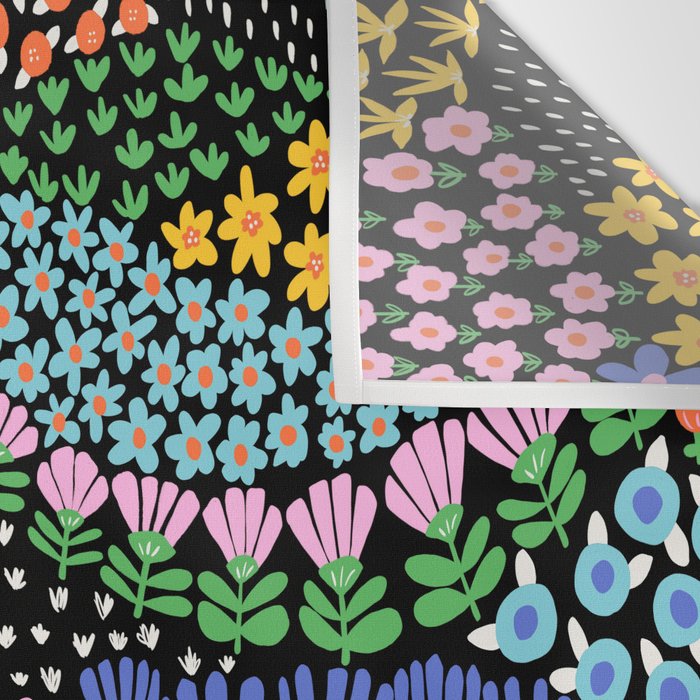 Abstract Flower Meadow Modern Contemporary Art Wall Tapestry Gallery Image 3