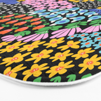 Abstract Flower Meadow Modern Contemporary Art Bath Mat Gallery Image 3