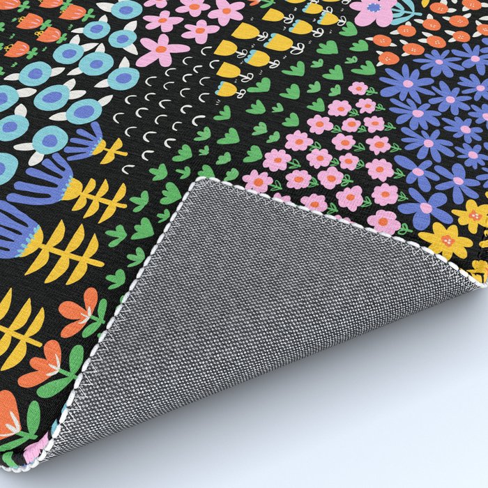 Abstract Flower Meadow Modern Contemporary Art Rug Gallery Image 4