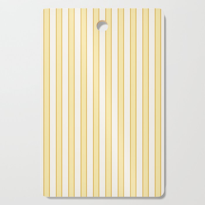 Elegant Cabana Stripe Yellow And Gold Retro Boho Coastal Beach Vibe Cutting Board Gallery Image 1