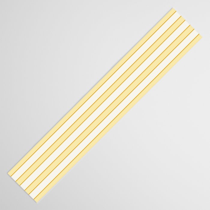 Elegant Cabana Stripe Yellow And Gold Retro Boho Coastal Beach Vibe Table Runner Gallery Image 3