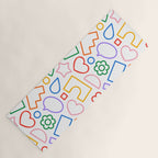 Abstract colorful doodle shape art pattern Yoga Mat Gallery Image 1