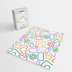 Abstract colorful doodle shape art pattern Jigsaw Puzzle Gallery Image 2