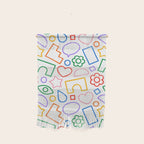 Abstract colorful doodle shape art pattern Wall Hanging Gallery Image 1