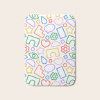 Abstract colorful doodle shape art pattern Bath Mat Gallery Image 1