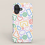 Abstract colorful doodle shape art pattern iPhone Case Gallery Image 1