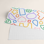 Abstract colorful doodle shape art pattern Wrapping Paper Gallery Image 2