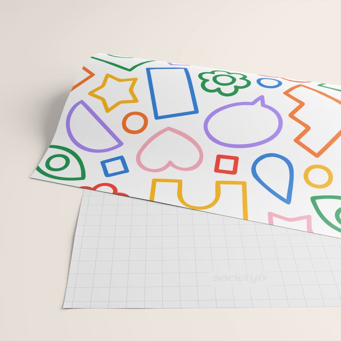 Abstract colorful doodle shape art pattern Wrapping Paper Gallery Image 2