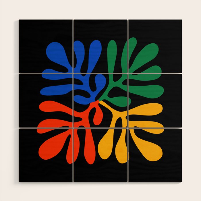 Nature Leaf Cutouts II: Night Edition | Mid-Century Henri Matisse Series Wood Wall Art Gallery Image 1
