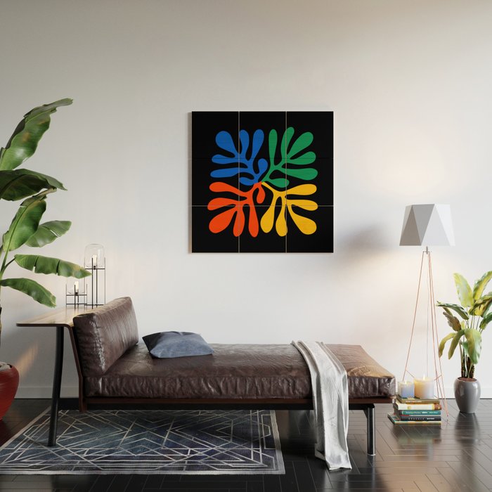Nature Leaf Cutouts II: Night Edition | Mid-Century Henri Matisse Series Wood Wall Art Gallery Image 2