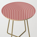 Minimal Arch LII Rose Modern Geometric Lines Side Table Gallery Image 2