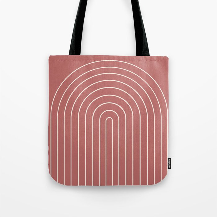 Minimal Arch LII Rose Modern Geometric Lines Tote Bag Gallery Image 1