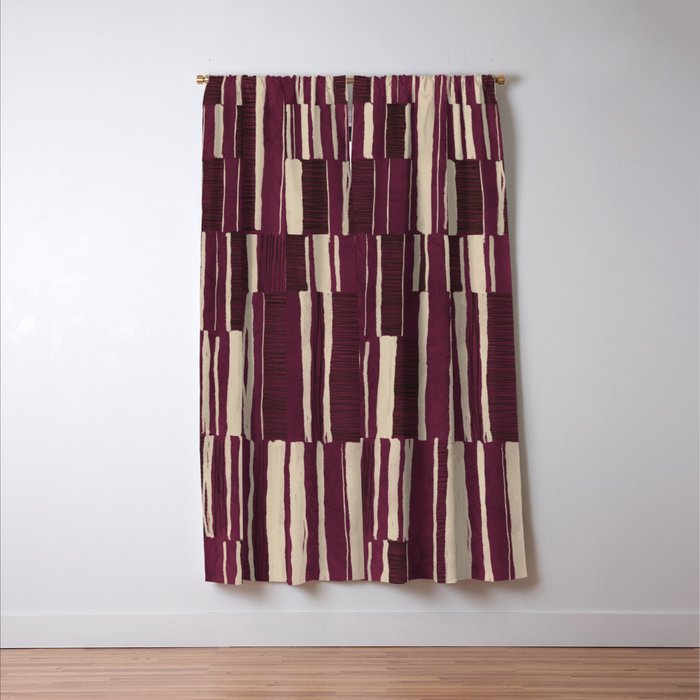 Scratchy Blocks - Ripe Berry Window Curtain Gallery Image 3