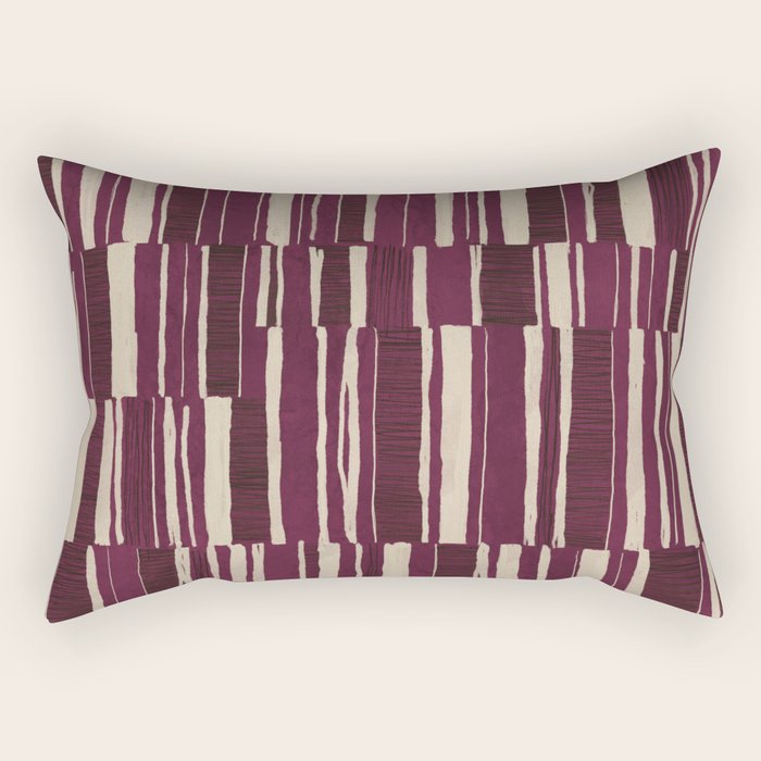 Scratchy Blocks - Ripe Berry Rectangular Pillow Gallery Image 2
