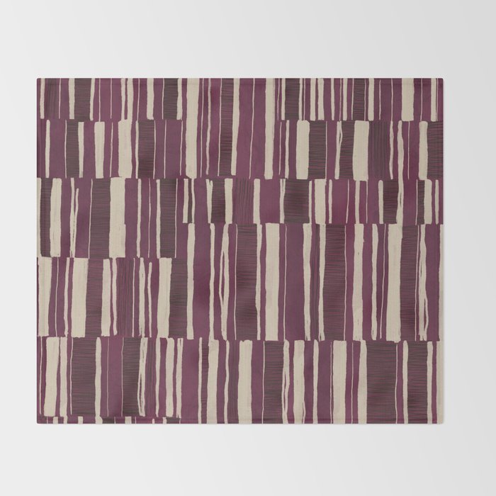 Scratchy Blocks - Ripe Berry Throw Blanket Gallery Image 2