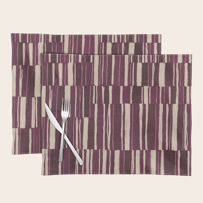 Scratchy Blocks - Ripe Berry Placemat Gallery Image 1