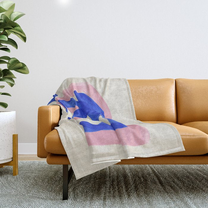 Blue Bow Throw Blanket Gallery Image 1