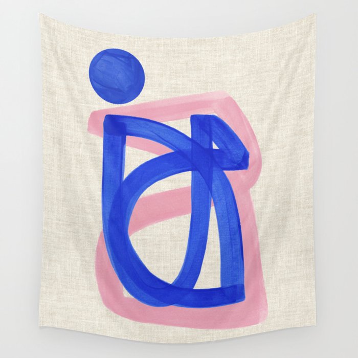 Blue Bow Wall Tapestry Gallery Image 1