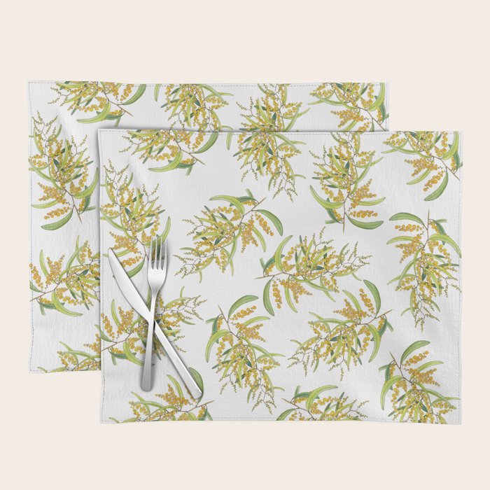 Australian Wattle Flower, Illustration Placemat Gallery Image 1