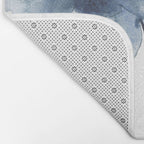 Blue Watercolor Poppies Bath Mat Gallery Image 2