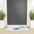 Blue Watercolor Poppies Welcome Mat Gallery Image 3