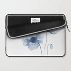 Blue Watercolor Poppies Laptop Sleeve Gallery Image 2