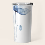 Blue Watercolor Poppies Travel Mug Gallery Image 2