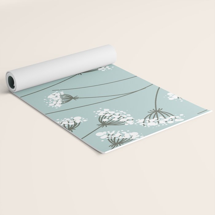 Queen Anne's Lace Floral Pattern Yoga Mat Gallery Image 2