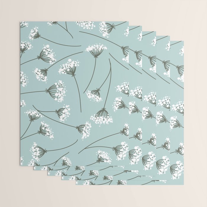 Queen Anne's Lace Floral Pattern Wrapping Paper Gallery Image 3