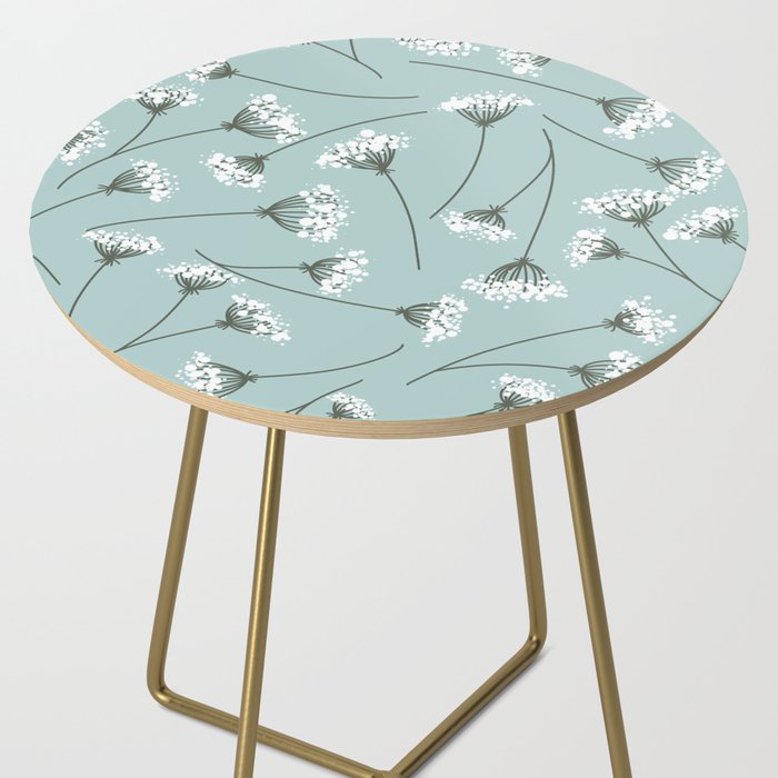 Queen Anne's Lace Floral Pattern Side Table Gallery Image 2