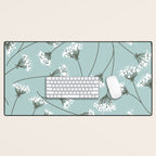 Queen Anne's Lace Floral Pattern Desk Mat Gallery Image 1