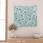 Queen Anne's Lace Floral Pattern Wall Tapestry Gallery Image 2