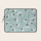 Queen Anne's Lace Floral Pattern Laptop Sleeve Gallery Image 1
