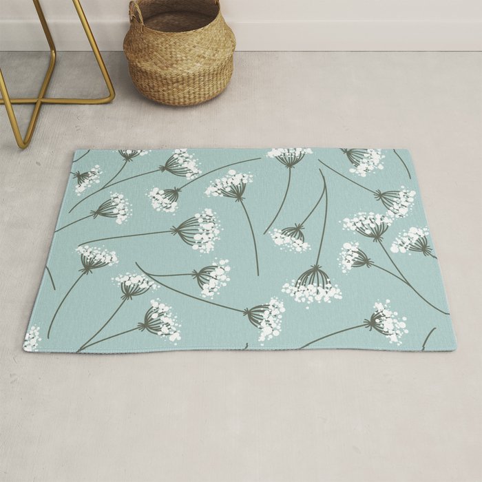 Queen Anne's Lace Floral Pattern Rug Gallery Image 1