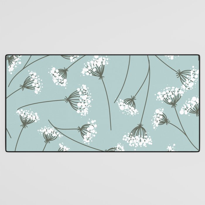 Queen Anne's Lace Floral Pattern Desk Mat Gallery Image 3