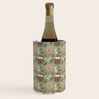 Holiday Doodle Dogs . Tan and Brown Wine Chiller Gallery Image 1