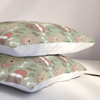 Holiday Doodle Dogs . Tan and Brown Pillow Sham Gallery Image 3