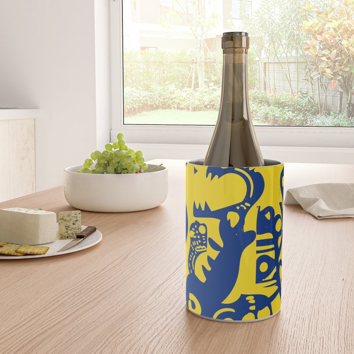 Blue Sweet Monsters in the Sun Street Art Graffiti Design Wine Chiller Gallery Image 4