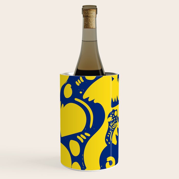 Blue Sweet Monsters in the Sun Street Art Graffiti Design Wine Chiller Gallery Image 2