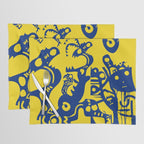 Blue Sweet Monsters in the Sun Street Art Graffiti Design Placemat Gallery Image 1
