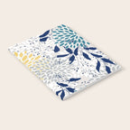 Floral Leaves and Blooms, Yellow, Gray, Teal, Navy Notebook Gallery Image 2