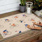 Bike Pattern Outdoor Rug Gallery Image 2