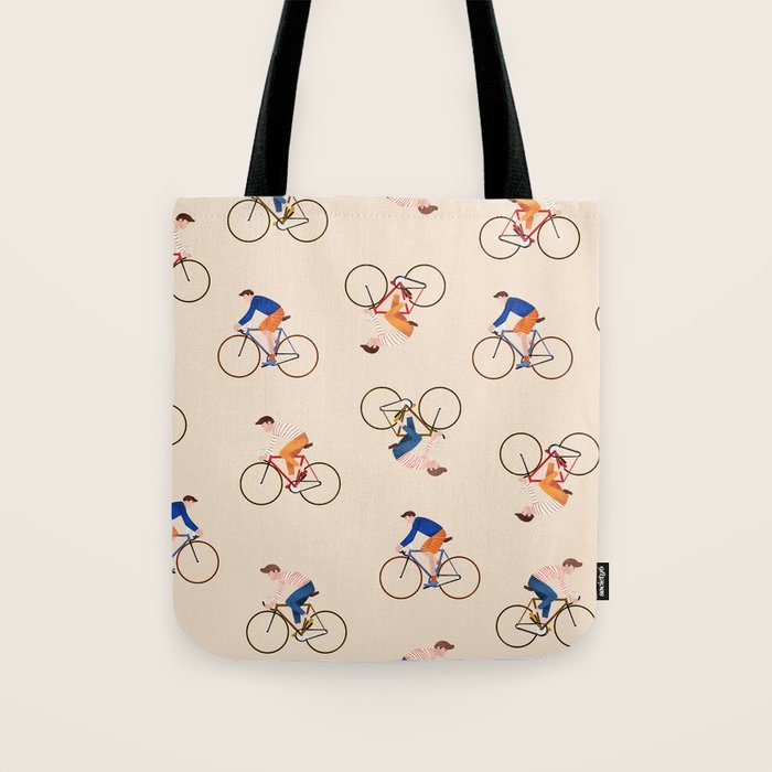 Bike Pattern Tote Bag Gallery Image 1