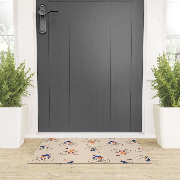 Bike Pattern Welcome Mat Gallery Image 3