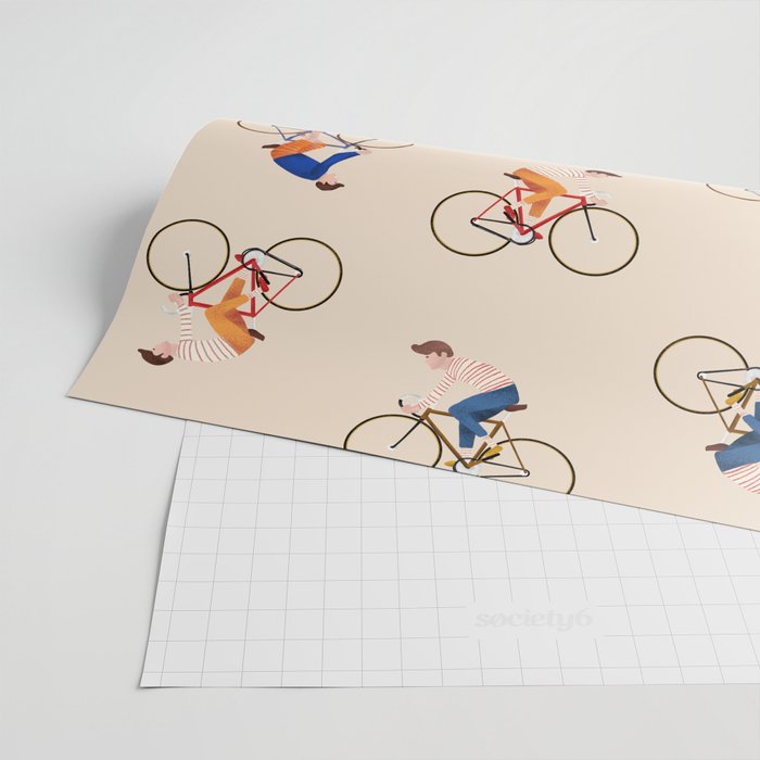 Bike Pattern Wrapping Paper Gallery Image 2