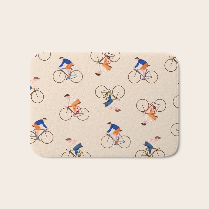 Bike Pattern Bath Mat Gallery Image 1